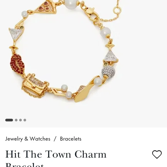 ❤️🔹️Kate Spade🔹️ Hit The Town Charm bracelet ($168)